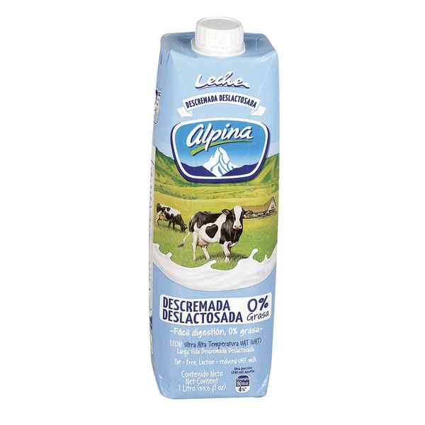 Leche Descremada Deslactosada en Caja Alpina x 1.000Ml