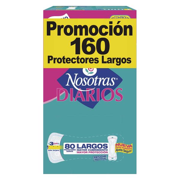 Protectores Diarios Nosotras Largos x 160 Und