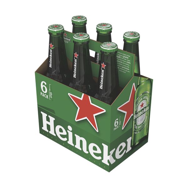 Cerveza Heineken Premium Lager Bot x 6 Unidades x 330 Ml c/u