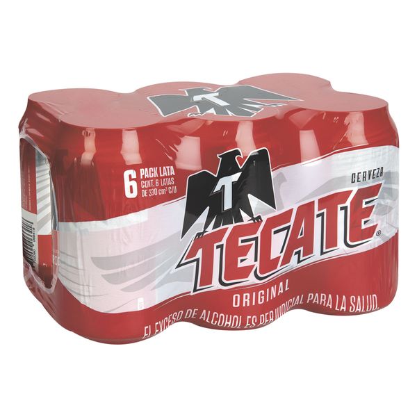 Cerveza Tecate en Lata Sixpack x 330 Ml c/u