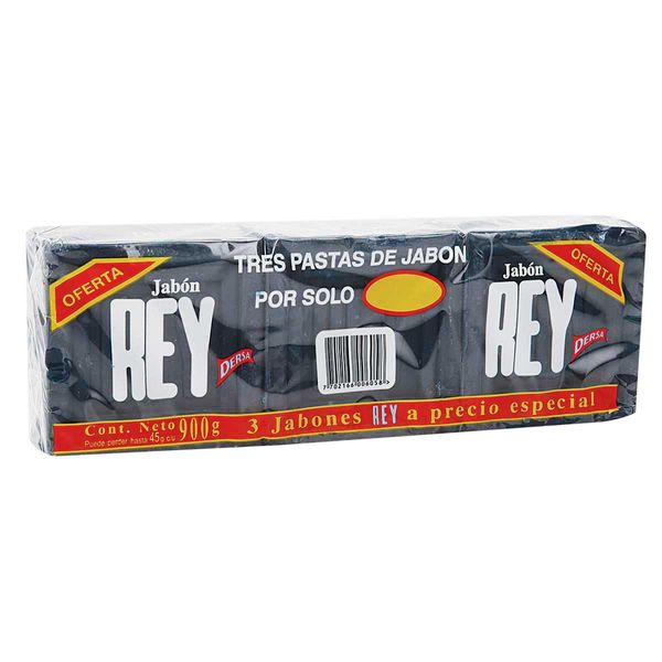 Jabón Rey en Barra x 3 Und x 300Gr C/u