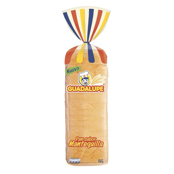 Pan Mantequilla Extralargo Guadalupe x 550 G