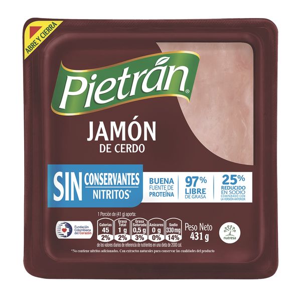 Jamón de Cerdo Pietrán x 431Gr