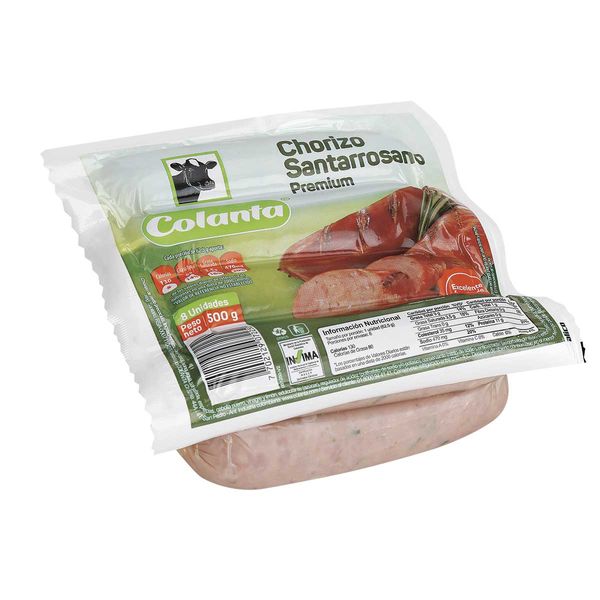 Chorizo Santarrosano Colanta x 8Und x 62,5Gr C/u