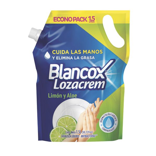 Lavaloza líquido Blancox Lozacream Limon y Aloe 1500 ML