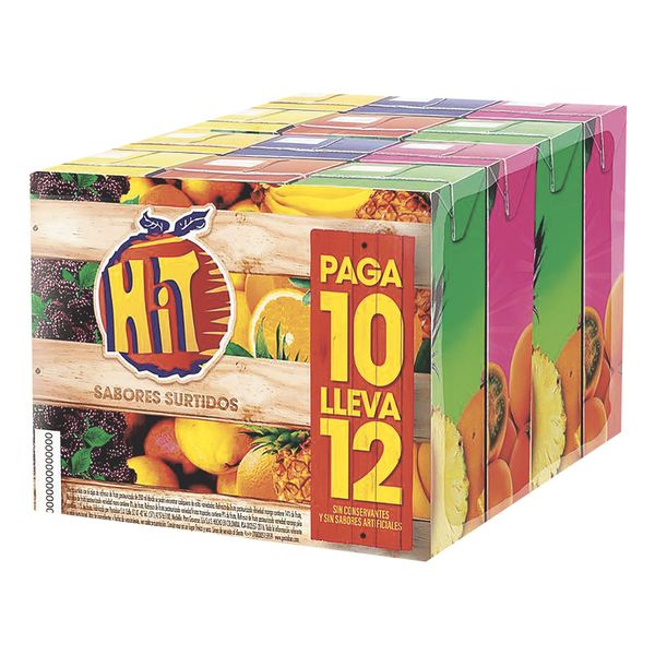 Jugo Hit Surtido Brick x 200 Ml Pague 10 Lleve 12