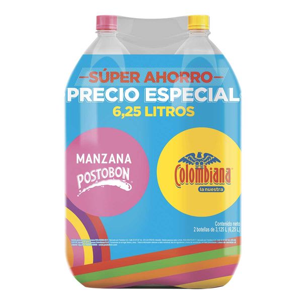 Gaseosa Postobón Surtida Duopack Ahorro x 3.125 L