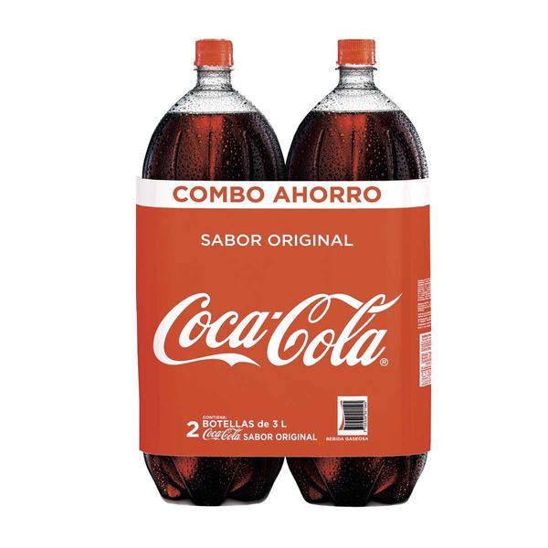 Gaseosa Coca-Cola Sabor Original x 3 L x 2 Und