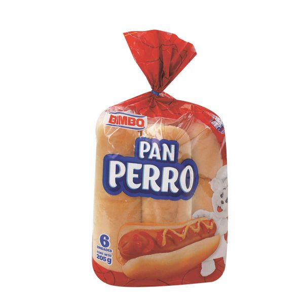 Pan Perro Bimbo 6 Und 205 G