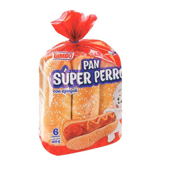 Pan Súper Perro Bimbo 6 Und x 405 G