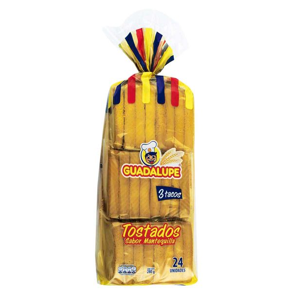Tostados Mantequilla Guadalupe 24 Und x 280 G