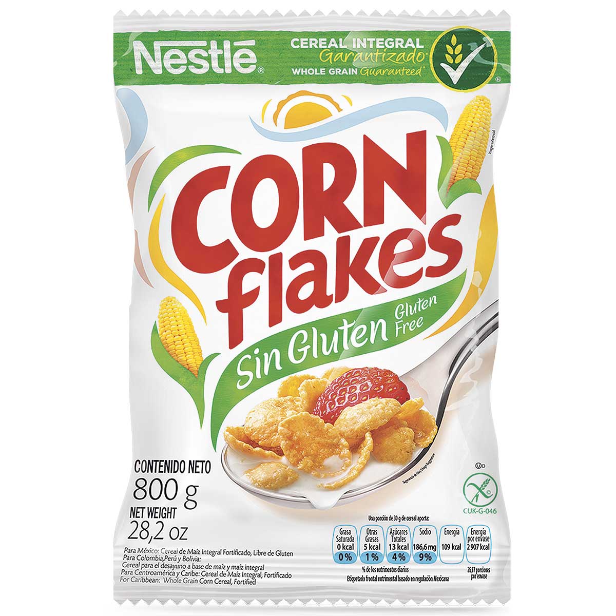 Corn Flakes Classic cereales de desayuno sin gluten y sin azúcares añadidos