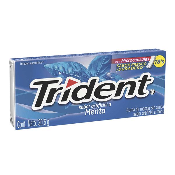 Chicle Trident Value Pack Menta Sin Azúcar x 30.6 G