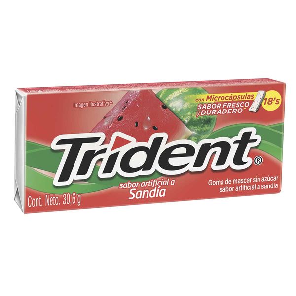 Chicle Trident Value Pack Sandia Sin Azúcar x 30.6 G