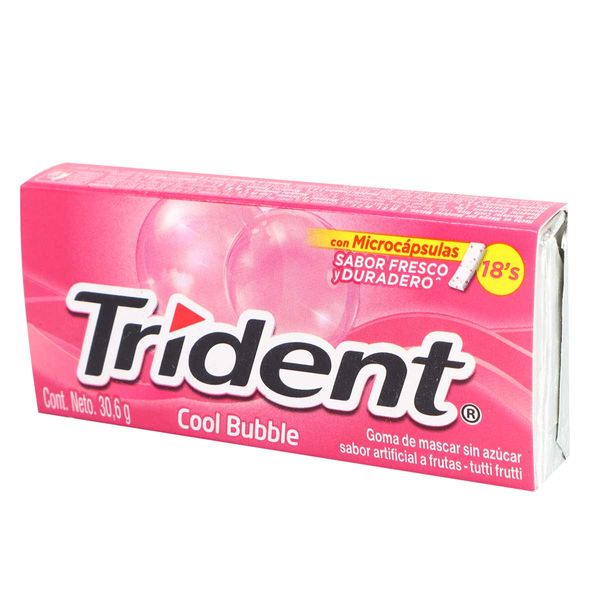 Chicle Trident Value Pack Cool Bubble Sin Azúcar x 30.6 G
