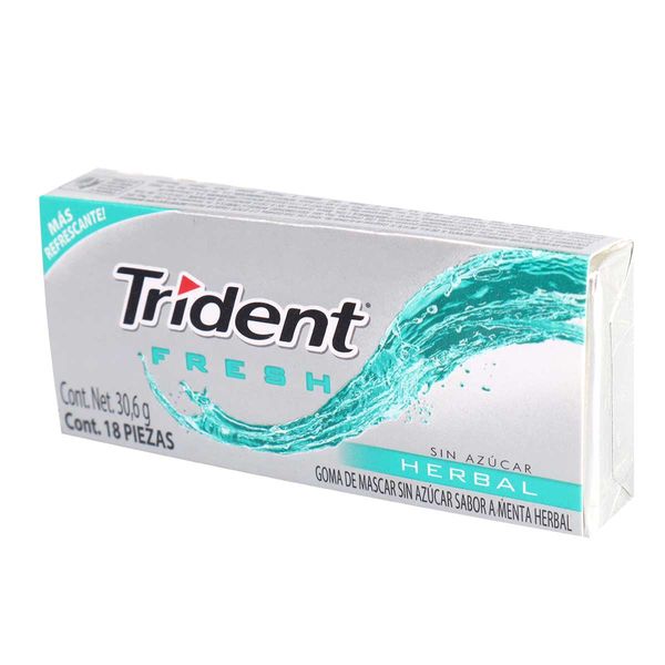 Chicle Trident Value Pack Fresh Herbal Sin Azúcar x 30.6 G