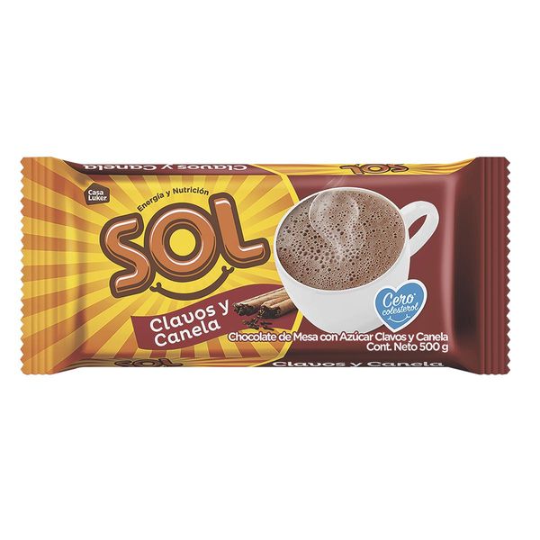 Chocolate Sol Clavos Canela Azucar x 500 G
