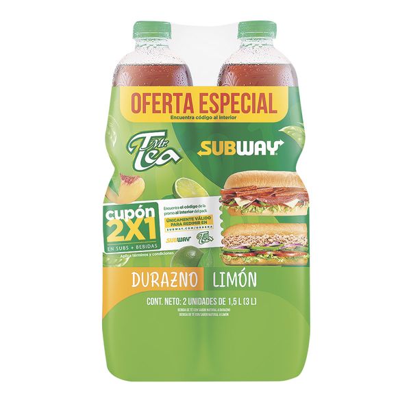 Bebida Mr Tea Limón Dúo Pack x 1.5 L Precio Especial