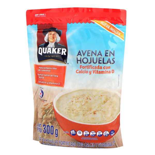 Avena Quaker Fortificada en Hojuela x 300 G