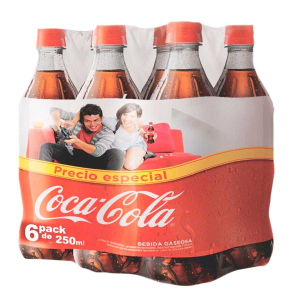 Gaseosa Coca-Cola Sabor Original x 250 Ml x 6 Und