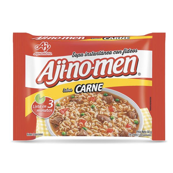 Sopa Ajinomen Instantánea Fideos Carne x 80 G