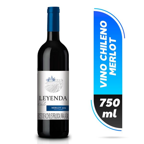 Vino Tinto Leyenda Merlot Botella x 750 Ml