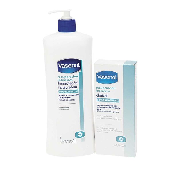 Crema Corporal Vasenol Cuidado Intensivo Sin Fragancia x 1 L
