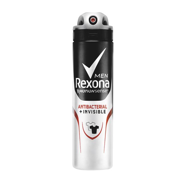 Desodorante Rexona Antibacterial Invisible Men Spray x 150 Ml
