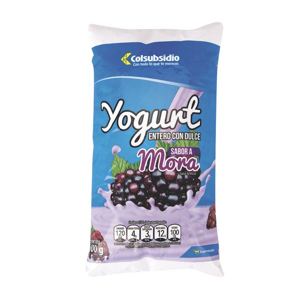 Yogurt Mora Colsubsidio x 1000 Ml