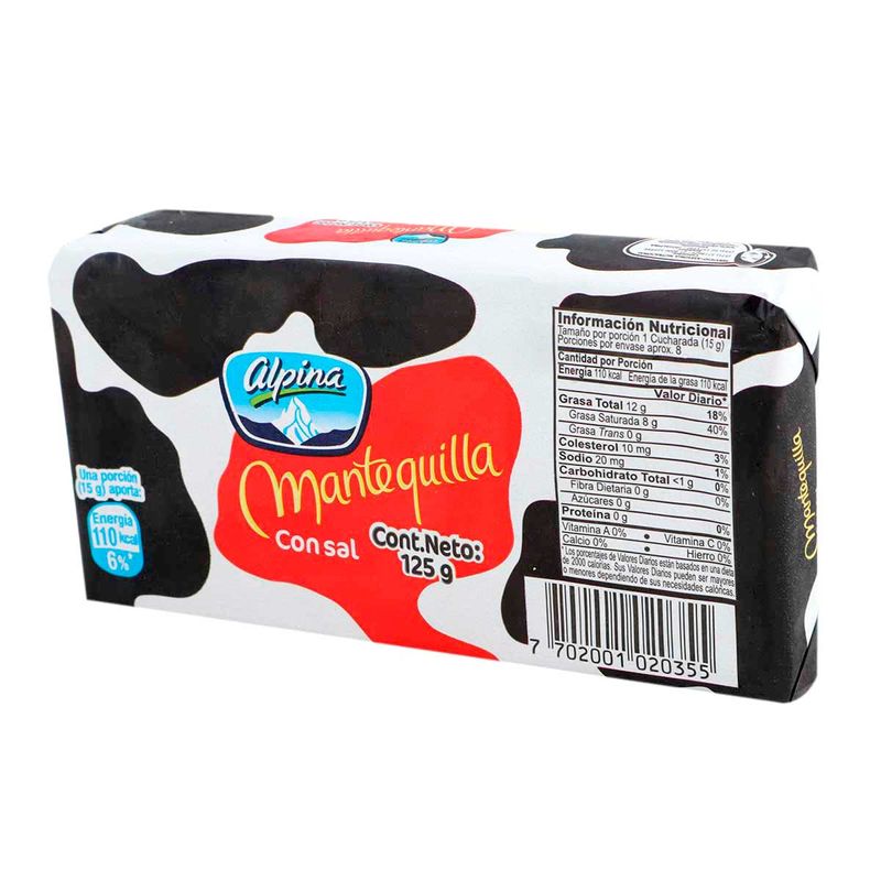 Mantequilla Alpina Sin Sal 250 g