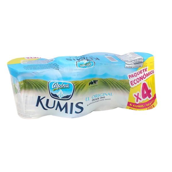 Kumis Natural en Vaso Alpina x 4 Und x 150Gr C/u