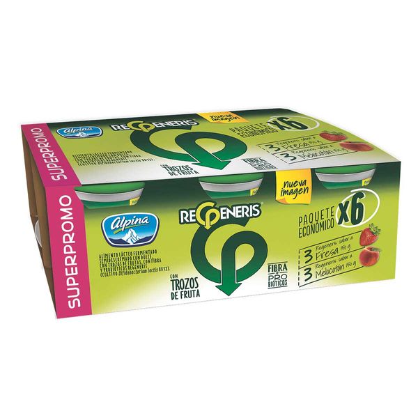 Regeneris Fresa - Melocotón Alpina x 6 Und x 150Gr C/u