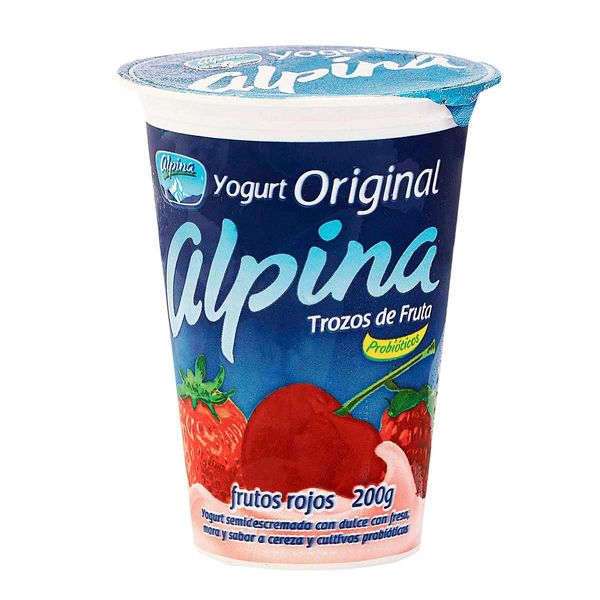Yogurt Original Frutos Rojos Alpina x 200Gr