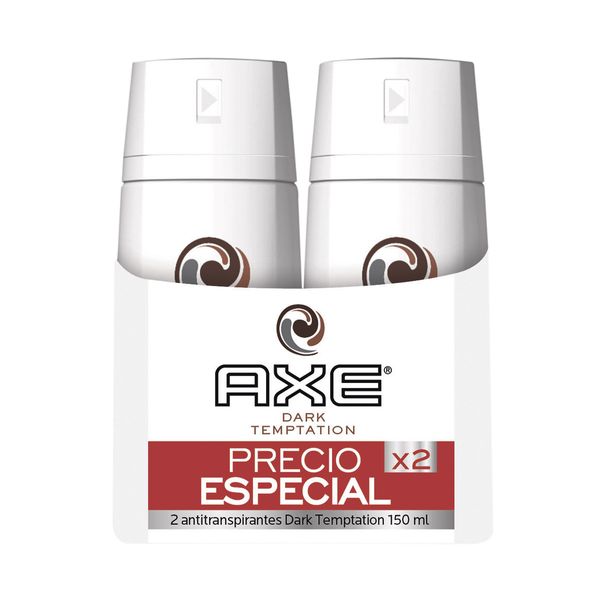 Desodorante Axe Dark Temptation x 2 Unidades x 152 Ml c/u
