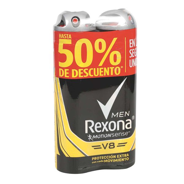 Desodorante Rexona V8 Men Spray x 2 Unidades x 150 Ml c/u