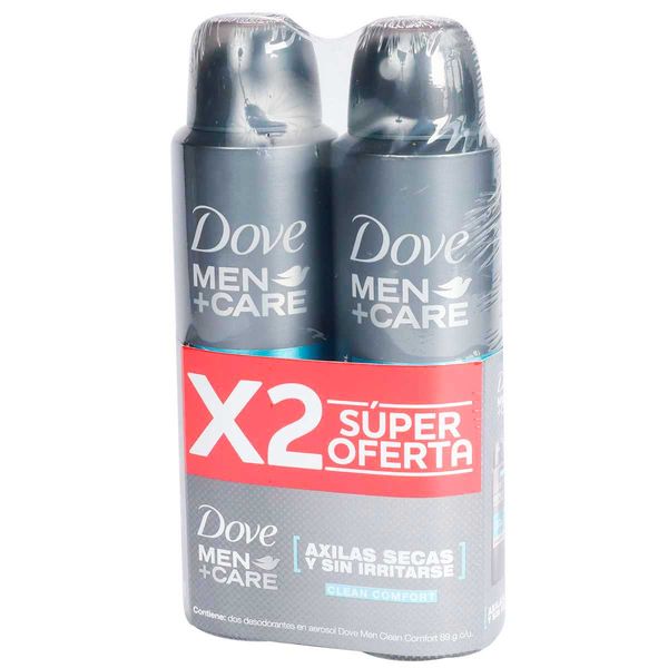 Desodorante en Aerosol Dove Men Care x 2 Unidades x 150 Ml c/u