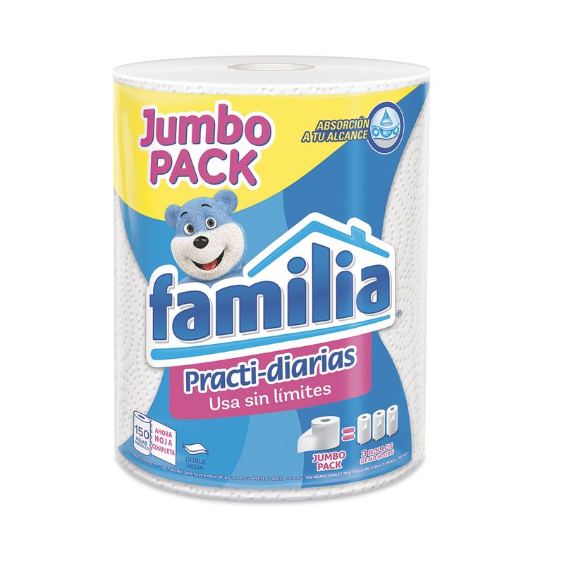 Toallas de Cocina Familia Practi-diarias X 50 Hojas: 60419 Cuidate en  familia