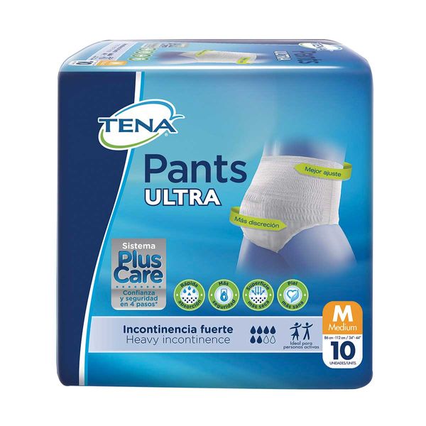Ropa Interior Desechable Unisex Tena Pants Medium Ultra x 10 Unidades