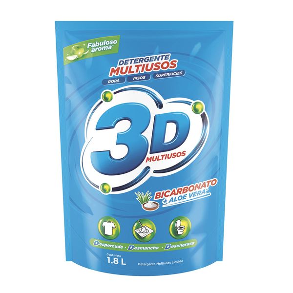 Detergente Líquido 3D Multiusos x 1800ML
