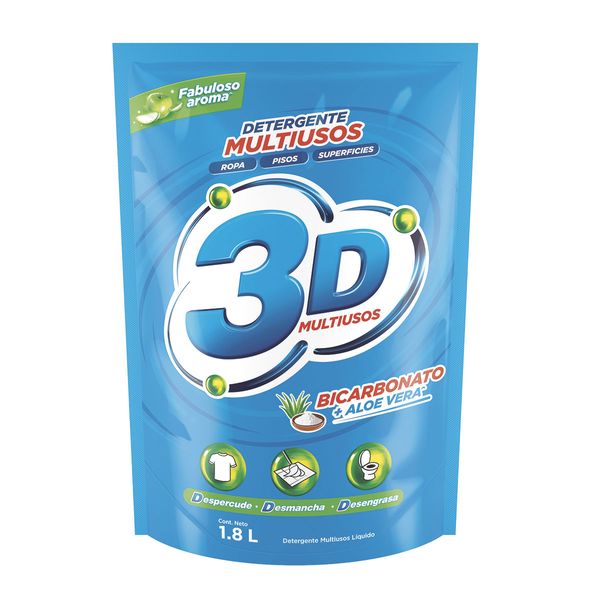 Detergente Líquido 3D Multiusos x 1800ML