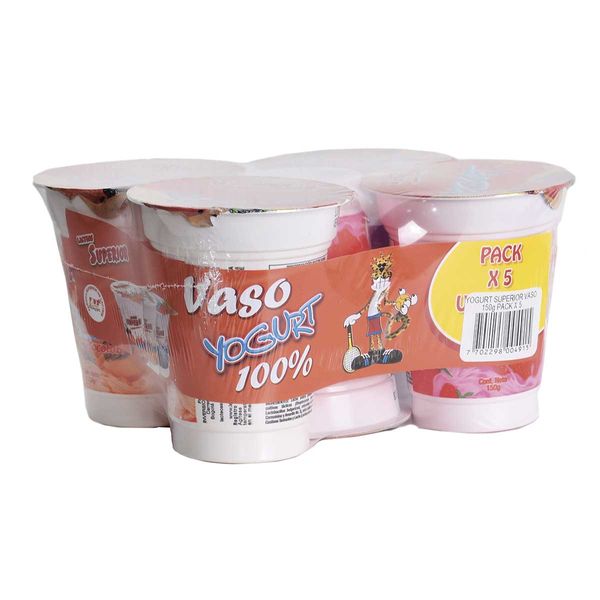 Yogurt en Vaso Superior x 5 Und x 150Gr C/u