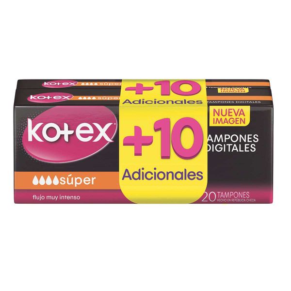Tampones Kotex Digitales Super x 32 Unidades
