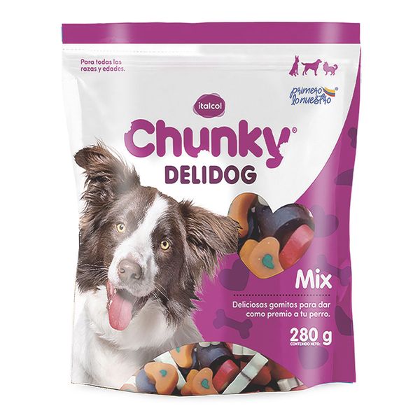 Snack Gomitas Chunky DeliDog Mix x 280 GR