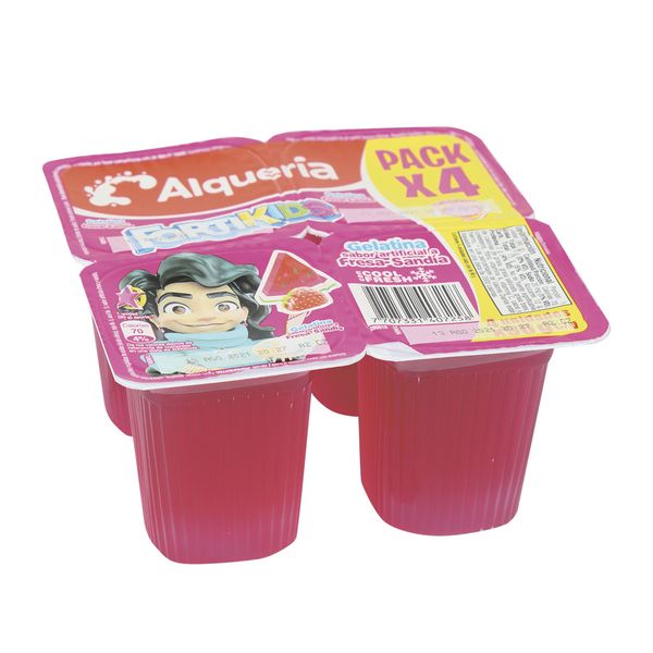 Gelatina FortiKids Sandia Fresa en Vaso x 4 Und x 90Gr C/u