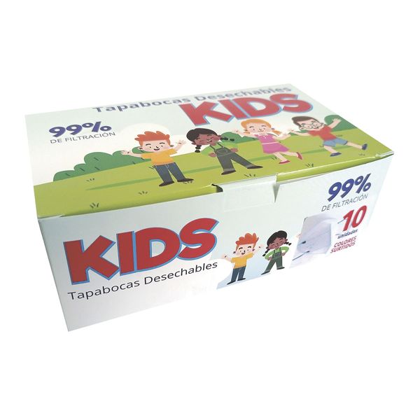 Tapabocas 5 Capas Niños Plus+Care x 10 Und