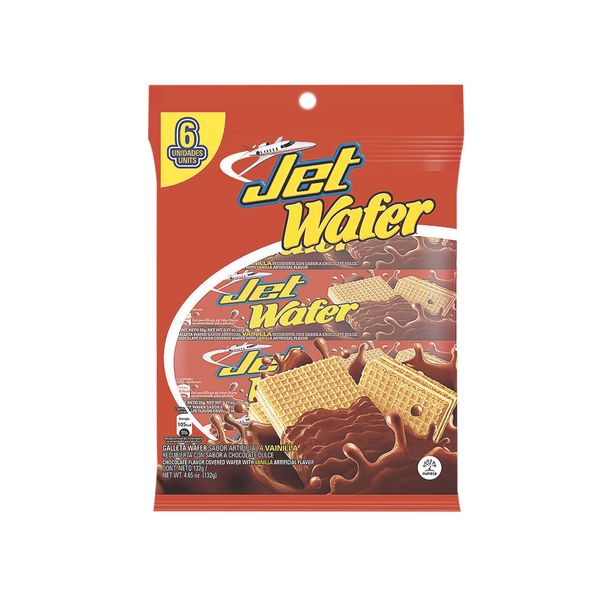 Galletas Wafer Jet Vainilla x 6 Und x 132 G.