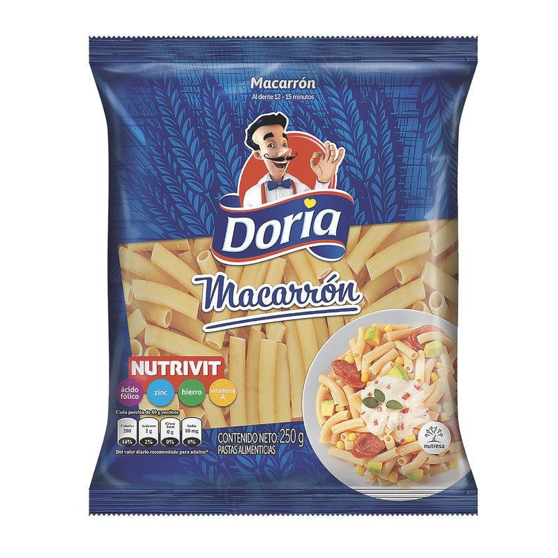 Pasta-Clasica-Macarron-Corto-Doria-x-250-G.