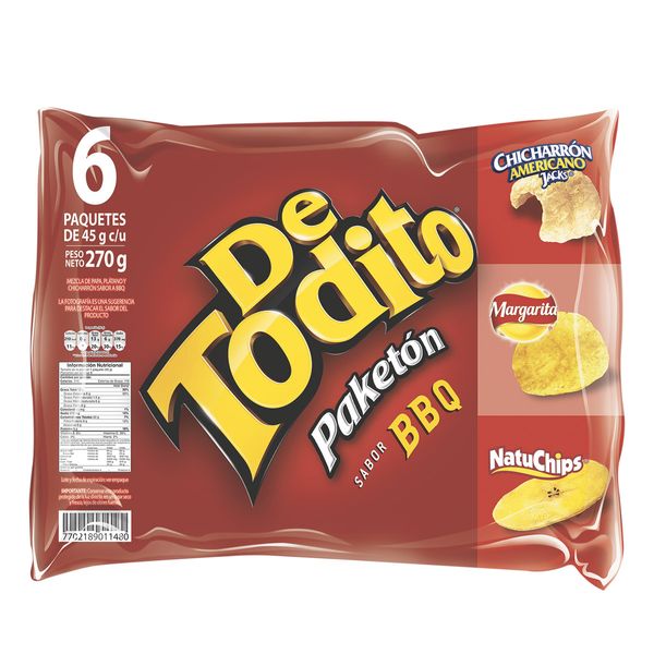 Pasabocas De Todito Paketon 6 Paquetes de 45 G c/u