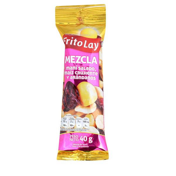 Mezcla de Maní Salado, Maíz Crujiente y Arándanos Frito Lay x 40 G