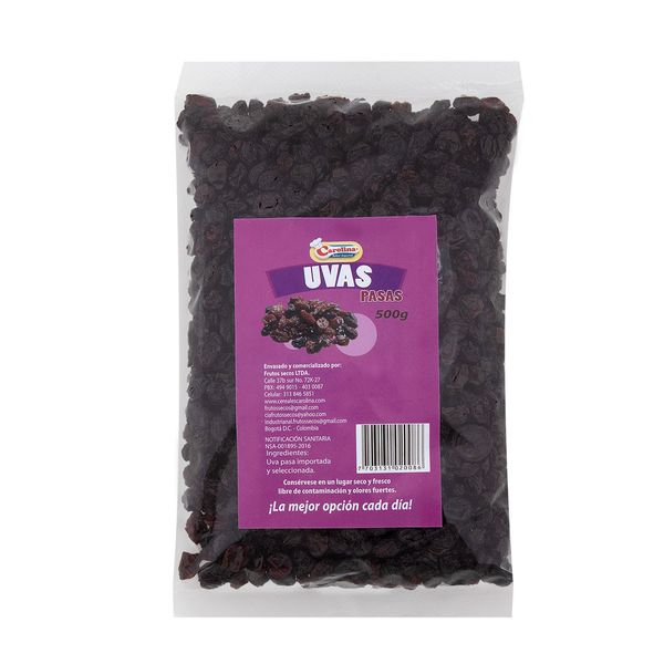 Uvas Pasas Carolina 500 G